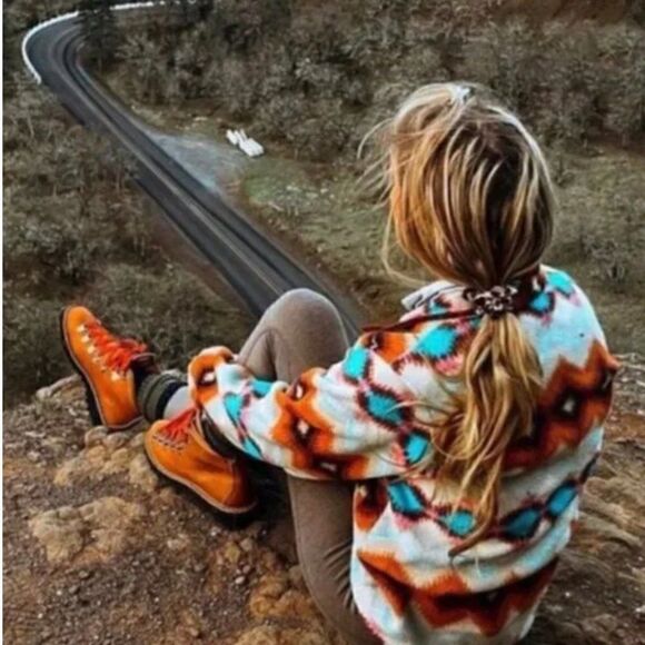 Patagonia Synchilla Snap T Fleece Timber Twist Aztec Pullover Cinder Red Size XS - Picture 15 of 15